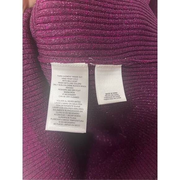 NWT Rachel Roy Purple Sparkly Ribbed Sweater Women’s Large - Picture 8 of 10